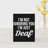Carte Je Ne Vous Ignore Pas Je Suis Sourd-muet (Fleur jaune)