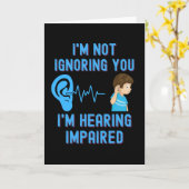 Carte Je ne vous ignore pas J'entends mal (Fleur jaune)