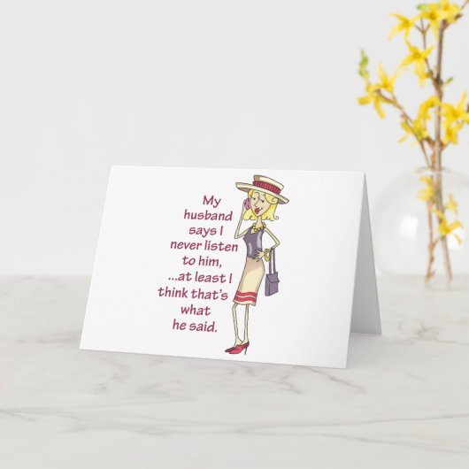 Carte Je n'écoute jamais (Fleur jaune)