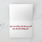 CARTE **JE PARIE** QUE VOUS AVEZ UNE NAISSANCE "HEUREUSE (Intérieur)