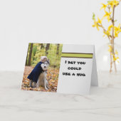 Carte Je parie que vous pourriez utiliser un câlin (Fleur jaune)