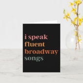 Carte Je parle couramment des chansons de Broadway rétro (Fleur jaune)