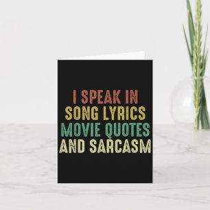 Carte Je Parle Dans Les Citations De Cinéma Chansons Et