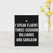 Carte Je Parle Fluent Billard À Trois Coussins Et Sarcas (Fleur jaune)