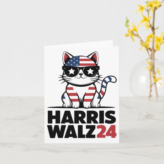 Carte Je Parle Kamala Harris Président Comma La Ameri (Fleur jaune)