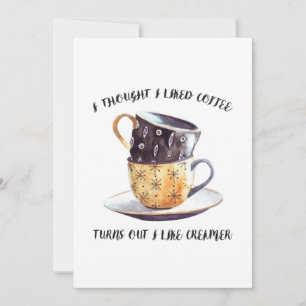 Carte Je Pensais Que J'Aimais Le Café Il S'Avère Que J'A