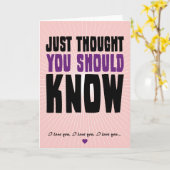 Carte Je Pensais Que Tu Devrais Savoir (Fleur jaune)