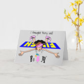 Carte Je Pensais Qu'Ils Ont Dit Rum - Femme (Fleur jaune)