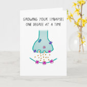 Carte Je pense à la synapse neuronale (Fleur jaune)