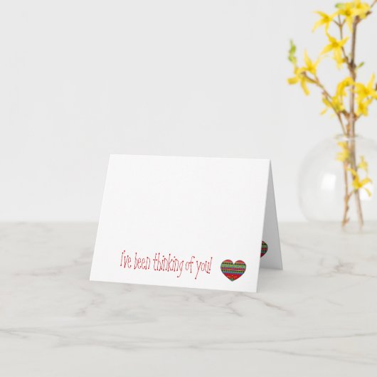 Carte Je pense à toi (Fleur jaune)