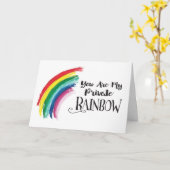 Carte Je pense à toi, ami-tu es mon arc-en-ciel privé (Fleur jaune)