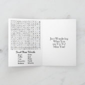 Carte Je Pense À Vous. | Amitié (Intérieur)