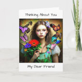 Carte Je Pense À Vous Mon Cher Ami (Devant)