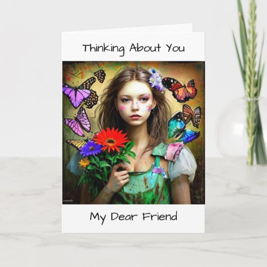 Carte Je Pense À Vous Mon Cher Ami (Devant)