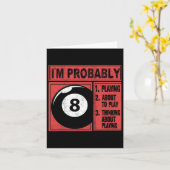 Carte Je Pense Probablement À Billard Pool (Fleur jaune)