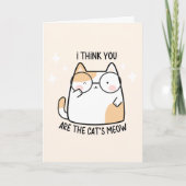 Carte Je pense que vous êtes le chat's miaou rose pour l (Devant)