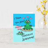 Carte Je pense que vous êtes Toadally Awesome Frog Valen (Fleur jaune)