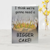 Carte Je pense qu'on va avoir besoin d'un gâteau d'anniv (Fleur jaune)