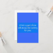 CARTE JE PENSE QU'UNE PARTIE DE MOI VA TE MANQUER DE CIT (Devant/Arrière en situation)