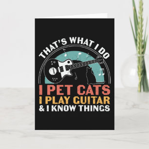 Carte Je Pet Chats Je Joue À La Guitare Je Connais Les C
