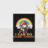 Carte Je peux faire des choses difficiles Rainbow Ninja  (Fleur jaune)