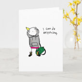 Carte Je peux faire n'importe quoi. (Fleur jaune)