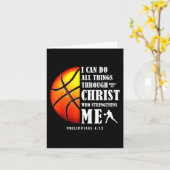 Carte Je Peux Faire Tout Par Le Christ Christian Baske (Fleur jaune)