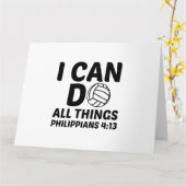 CARTE JE PEUX FAIRE TOUTES LES CHOSES DE VOLLEYBALL (Fleur jaune)