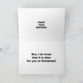 CARTE JE PEUX JUSTE ÊTRE UN ANNIVERSAIRE ENFANT (Intérieur)