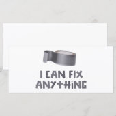 Carte Je peux réparer n'importe quoi avec une bande de r (Devant / Derrière)