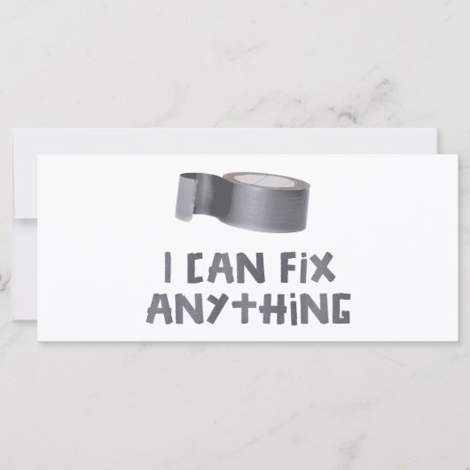 Carte Je peux réparer n'importe quoi avec une bande de r (Devant)