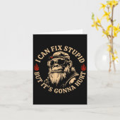 Carte Je peux réparer Stud mais ça va faire mal à singe (Fleur jaune)