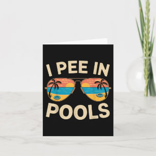 Carte Je Pis Dans Les Piscines Drôle Vacances D'Été