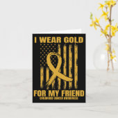 Carte Je Porte De L'Or Pour Mon Ami Childhood Cancer (Fleur jaune)