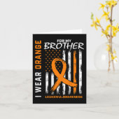 Carte Je Porte De L'Orange Pour Brother Leukemia Sensibi (Fleur jaune)