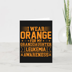 Carte Je Porte De L'Orange Pour Ma Grande Fille Leucémie