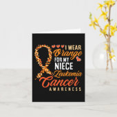 Carte Je Porte De L'Orange Pour Ma Nièce Leucémie Cancer (Fleur jaune)