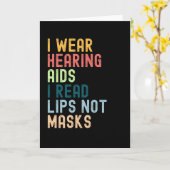 Carte Je porte des appareils auditifs Je lis sur les lèv (Fleur jaune)