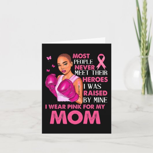 Carte Je Porte Des Rose Pour Ma Mère Sensibilisation Au  (Devant)