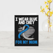 Carte Je Porte Du Bleu Et Du Gris Pour Ma Mère Diabète T (Fleur jaune)