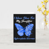 Carte Je Porte Du Bleu Pour Ma Fille Hydrocéphalie Guerr (Fleur jaune)