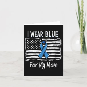 Carte Je porte du bleu pour maman diabétique de type 1