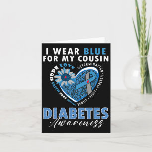 Carte Je Porte Du Bleu Pour Mon Cousin Type 1 Diabète La