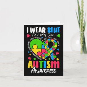 Carte Je Porte Du Bleu Pour Mon Fils Sensibilisation sur
