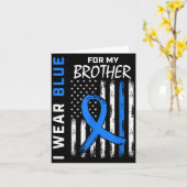 Carte Je Porte Du Bleu Pour Mon Frère Chemise De Sensibi (Fleur jaune)