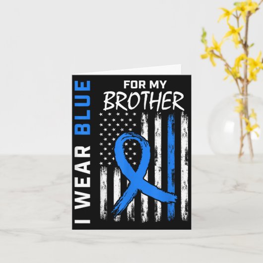 Carte Je Porte Du Bleu Pour Mon Frère Chemise De Sensibi (Fleur jaune)