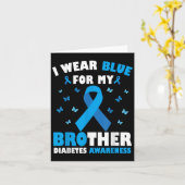 Carte Je Porte Du Bleu Pour Mon Frère Sensibilisation Au (Fleur jaune)