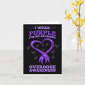 Carte Je Porte Du Purple Pour Ma Sensibilisation À La Su (Fleur jaune)