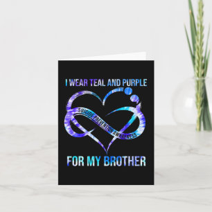 Carte Je Porte Du Purple Turquoise Pour La Prévention Du