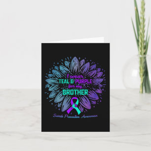 Carte Je Porte Du Purple Turquoise Pour La Prévention Du